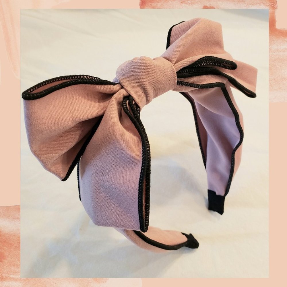 Blush Pink Big Bow Headband
